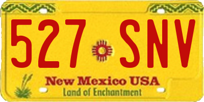 NM license plate 527SNV