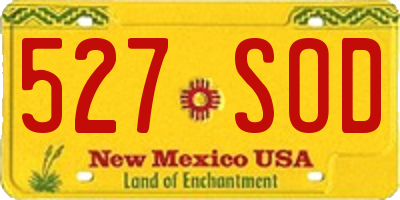 NM license plate 527SOD