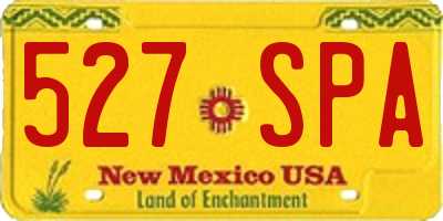 NM license plate 527SPA