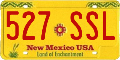 NM license plate 527SSL