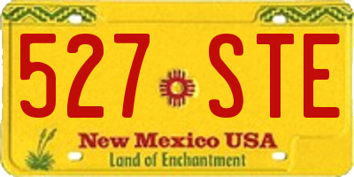 NM license plate 527STE