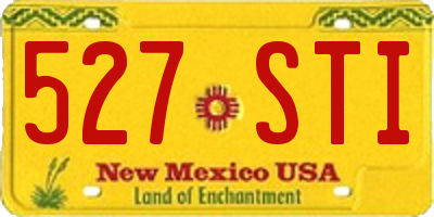 NM license plate 527STI