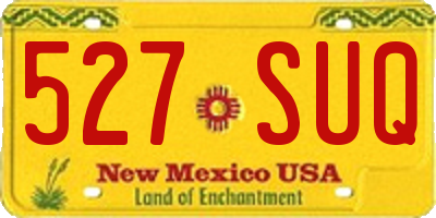 NM license plate 527SUQ