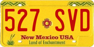 NM license plate 527SVD