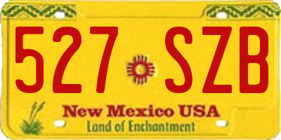 NM license plate 527SZB