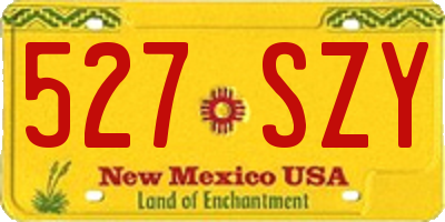 NM license plate 527SZY