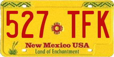 NM license plate 527TFK