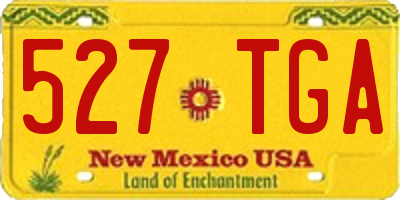 NM license plate 527TGA