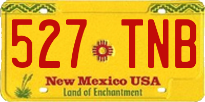 NM license plate 527TNB