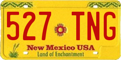 NM license plate 527TNG