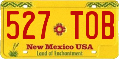 NM license plate 527TOB