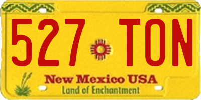 NM license plate 527TON