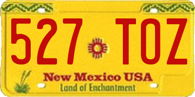 NM license plate 527TOZ