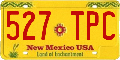 NM license plate 527TPC