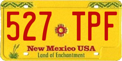NM license plate 527TPF