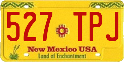 NM license plate 527TPJ