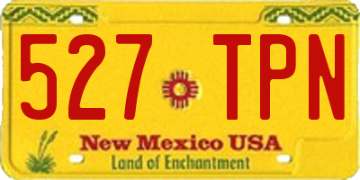 NM license plate 527TPN