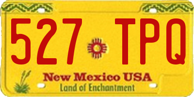 NM license plate 527TPQ