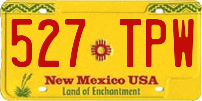 NM license plate 527TPW