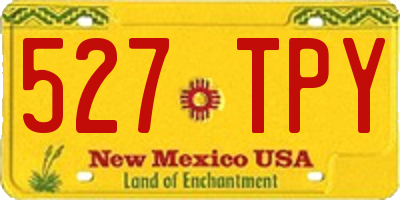 NM license plate 527TPY