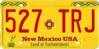 NM license plate 527TRJ