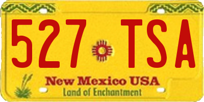 NM license plate 527TSA