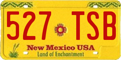 NM license plate 527TSB