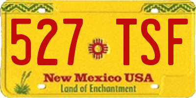 NM license plate 527TSF