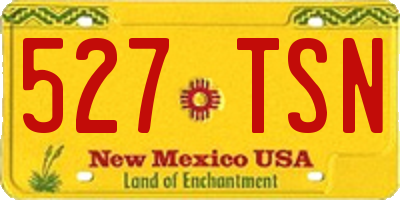 NM license plate 527TSN