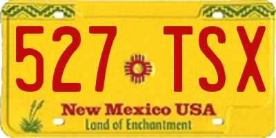 NM license plate 527TSX
