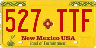 NM license plate 527TTF