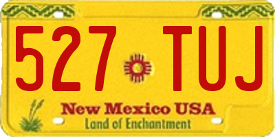 NM license plate 527TUJ