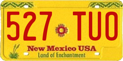 NM license plate 527TUO