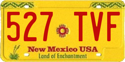 NM license plate 527TVF