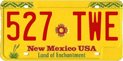 NM license plate 527TWE