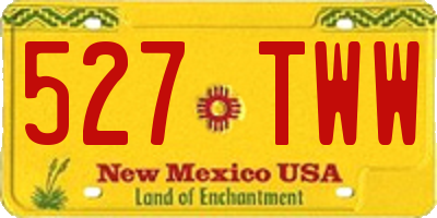 NM license plate 527TWW