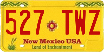 NM license plate 527TWZ