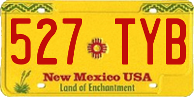 NM license plate 527TYB