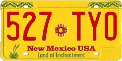 NM license plate 527TYO