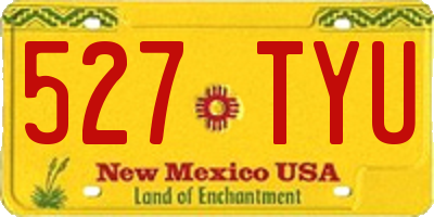 NM license plate 527TYU