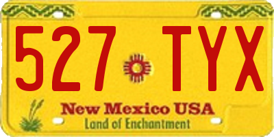 NM license plate 527TYX