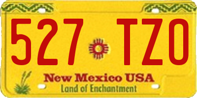 NM license plate 527TZO