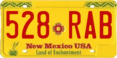 NM license plate 528RAB