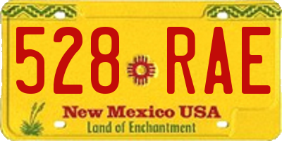 NM license plate 528RAE