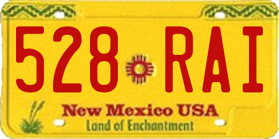 NM license plate 528RAI