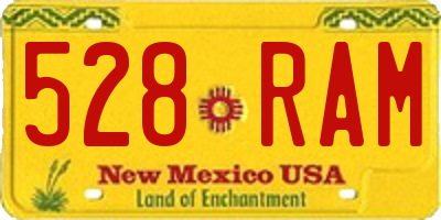 NM license plate 528RAM