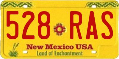 NM license plate 528RAS