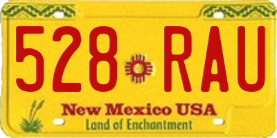 NM license plate 528RAU