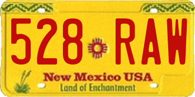 NM license plate 528RAW