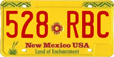 NM license plate 528RBC